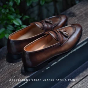 Strap Tassel Loafer Patina Paint